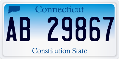 CT license plate AB29867