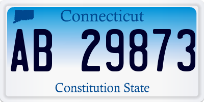 CT license plate AB29873