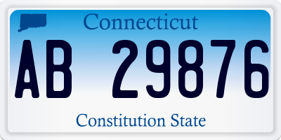 CT license plate AB29876