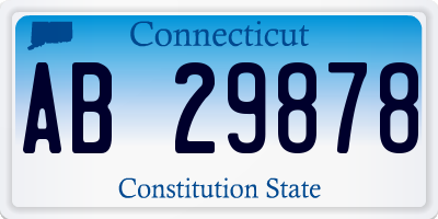 CT license plate AB29878