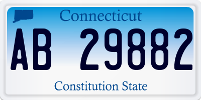 CT license plate AB29882