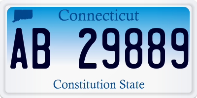 CT license plate AB29889