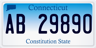 CT license plate AB29890