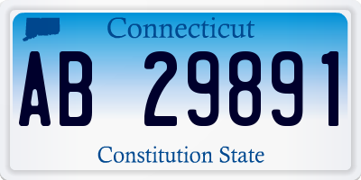 CT license plate AB29891