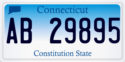 CT license plate AB29895