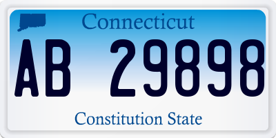 CT license plate AB29898