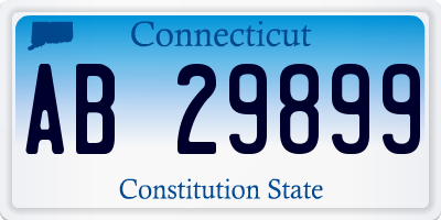 CT license plate AB29899