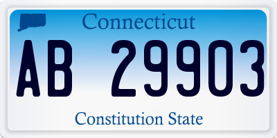 CT license plate AB29903