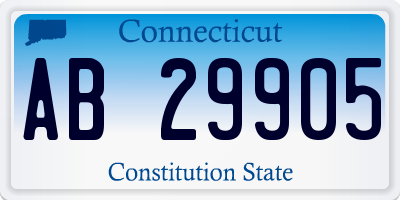 CT license plate AB29905