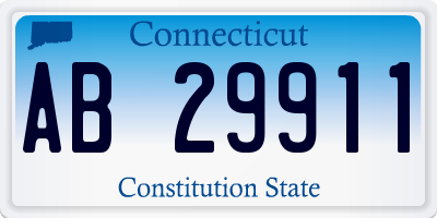 CT license plate AB29911