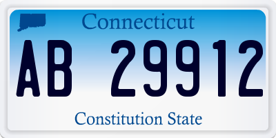 CT license plate AB29912