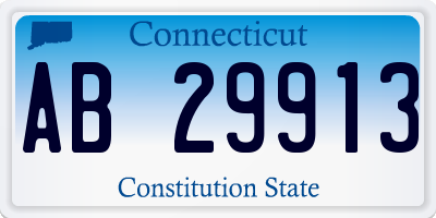 CT license plate AB29913