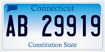 CT license plate AB29919
