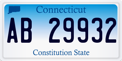 CT license plate AB29932