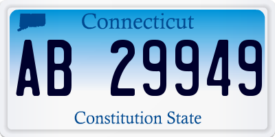 CT license plate AB29949