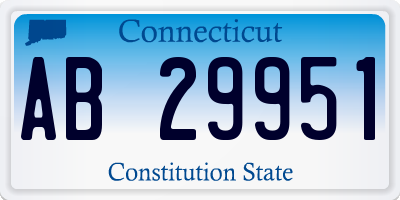 CT license plate AB29951