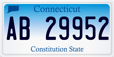 CT license plate AB29952