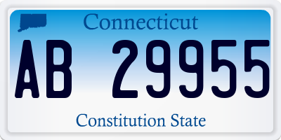 CT license plate AB29955