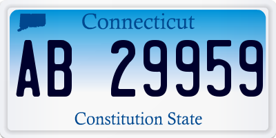 CT license plate AB29959