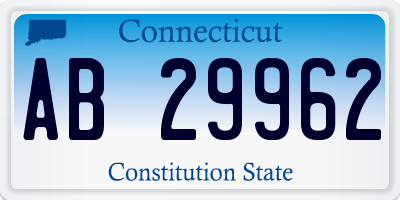 CT license plate AB29962