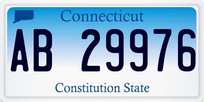 CT license plate AB29976