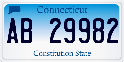 CT license plate AB29982