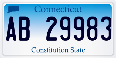 CT license plate AB29983