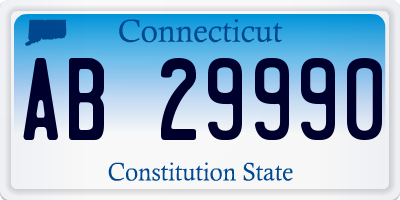 CT license plate AB29990