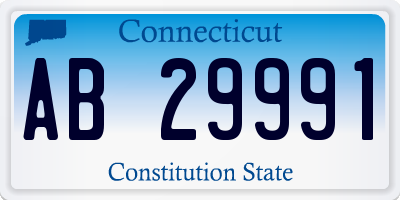 CT license plate AB29991