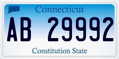 CT license plate AB29992