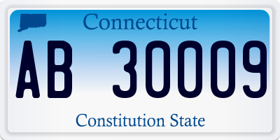 CT license plate AB30009
