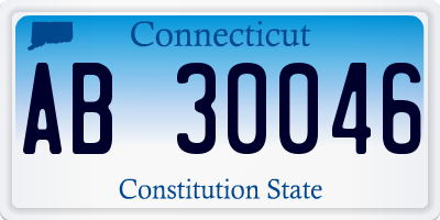 CT license plate AB30046
