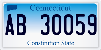 CT license plate AB30059