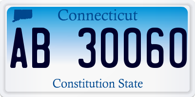 CT license plate AB30060