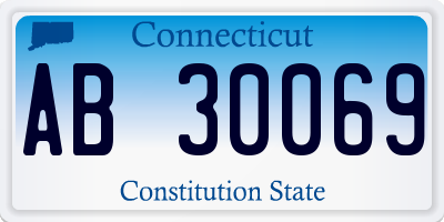 CT license plate AB30069