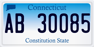 CT license plate AB30085