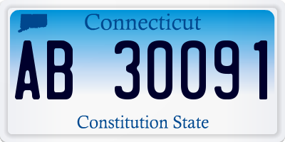 CT license plate AB30091