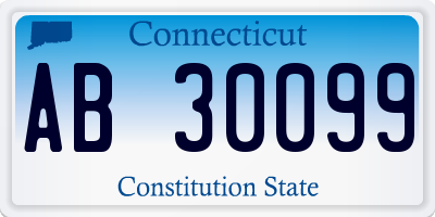 CT license plate AB30099