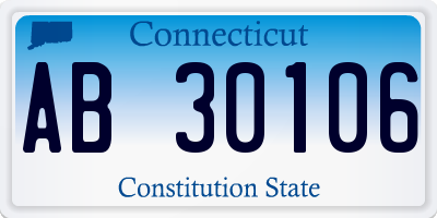CT license plate AB30106