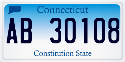 CT license plate AB30108