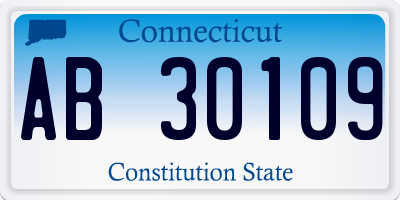 CT license plate AB30109