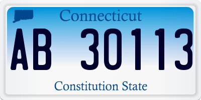 CT license plate AB30113