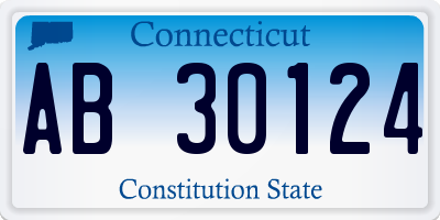 CT license plate AB30124