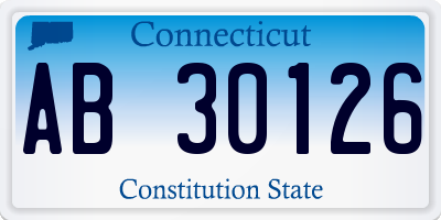 CT license plate AB30126