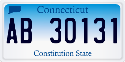 CT license plate AB30131