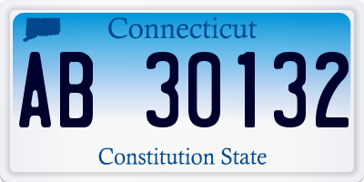 CT license plate AB30132