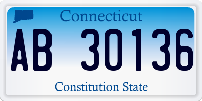 CT license plate AB30136