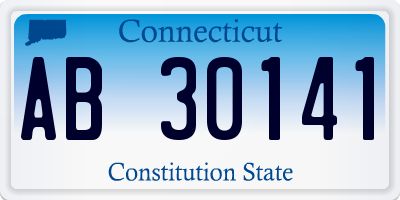 CT license plate AB30141