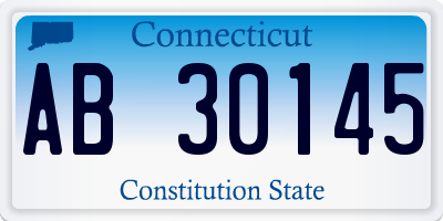 CT license plate AB30145