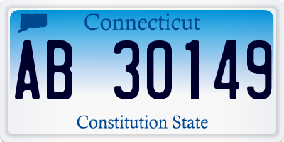 CT license plate AB30149